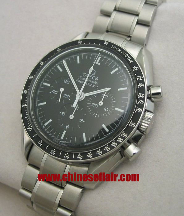 Omega Speedmaster Moon Chronograph Black Face Copy Watch